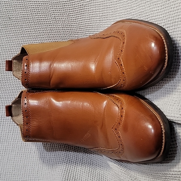 Broughed Wingtip Chelsea Ankle Boots by WulFul M sz 13 EUC - Picture 1 of 7